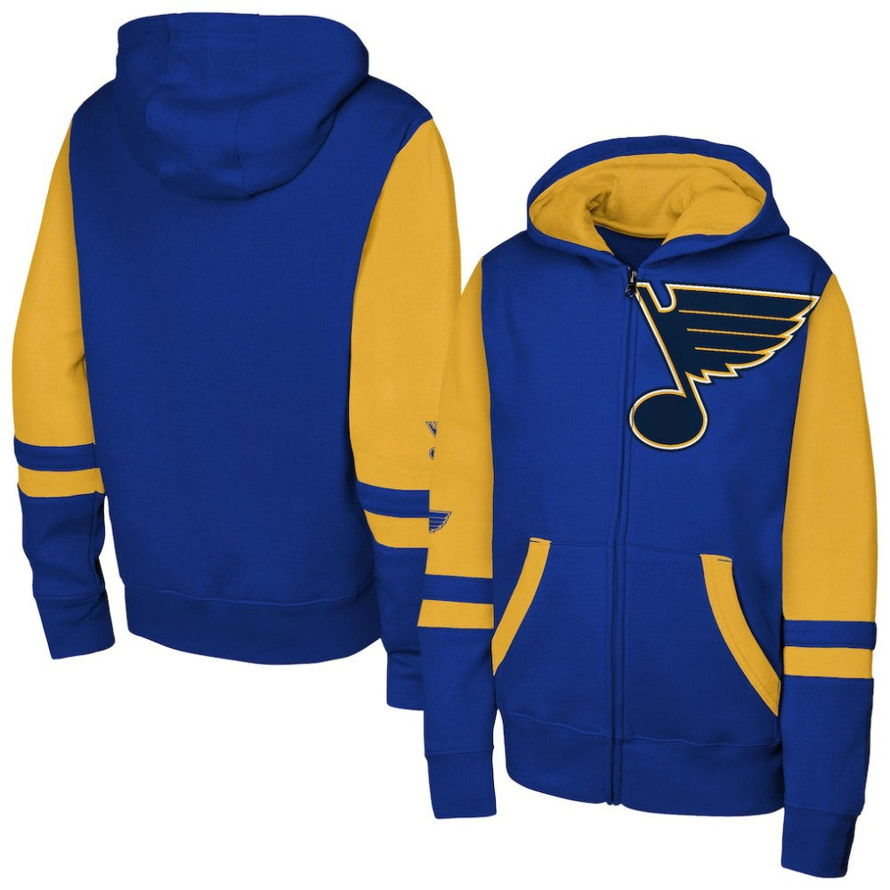 NHL St. Louis Blues Youth Face Off Full-Zip Hoodie - Blue
