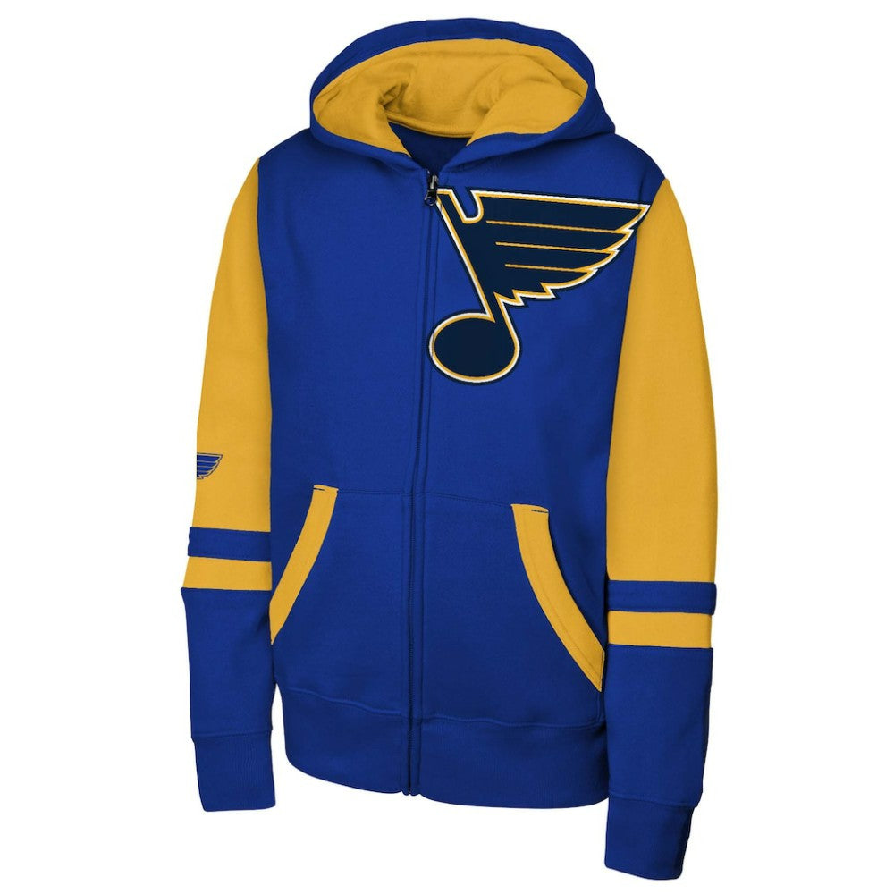 NHL St. Louis Blues Youth Face Off Full-Zip Hoodie - Blue