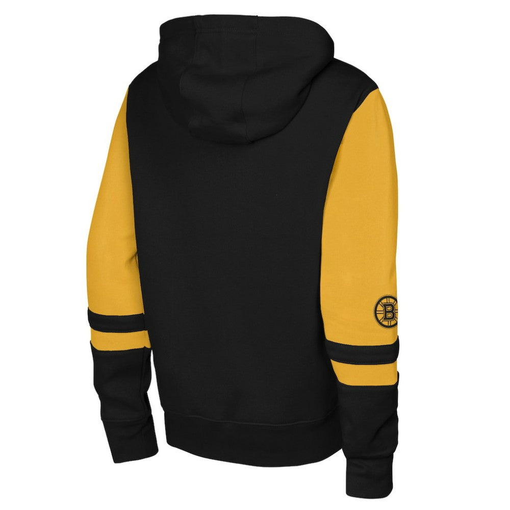 NHL Boston Bruins Youth Face Off Full-Zip Hoodie - Black