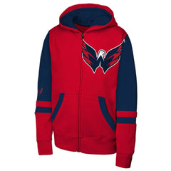 NHL Washington Capitals Youth Face Off Full-Zip Hoodie - Red