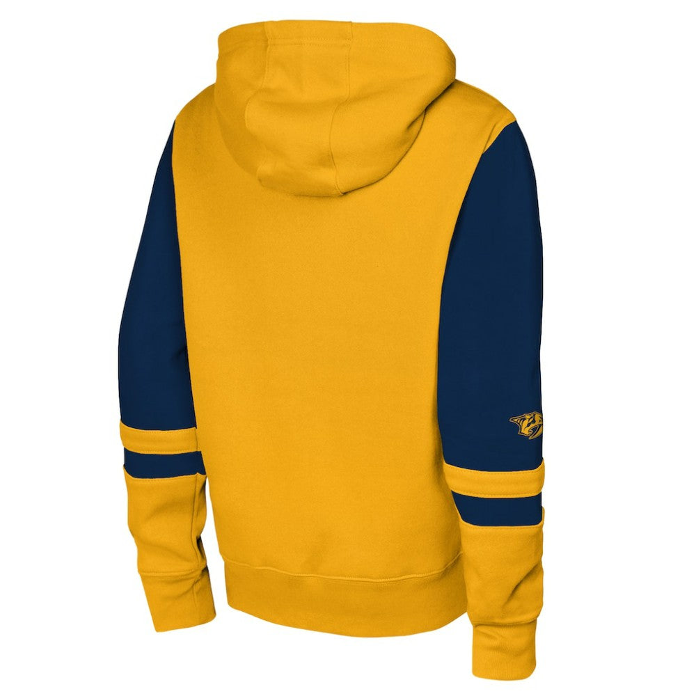 NHL Nashville Predators Youth Face Off Full-Zip Hoodie - Gold