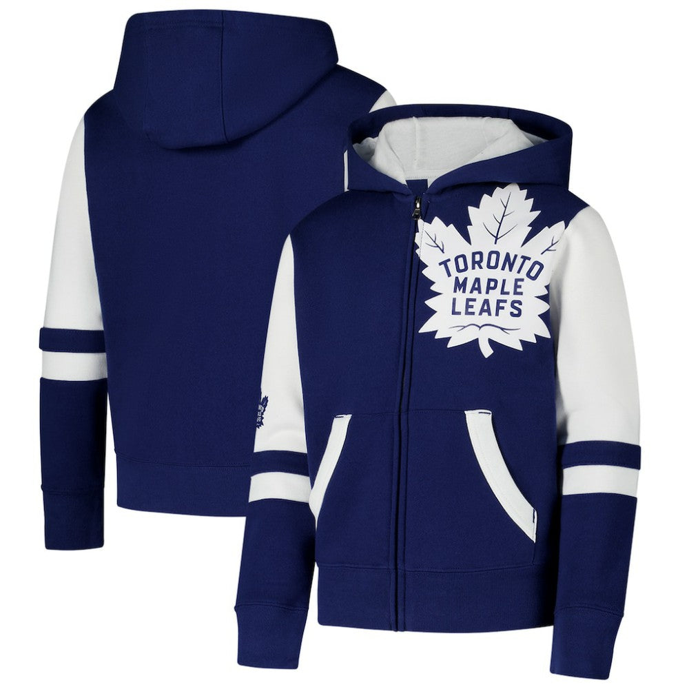 NHL Toronto Maple Leafs Youth Face Off Full-Zip Hoodie - Blue