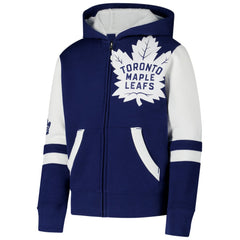NHL Toronto Maple Leafs Youth Face Off Full-Zip Hoodie - Blue