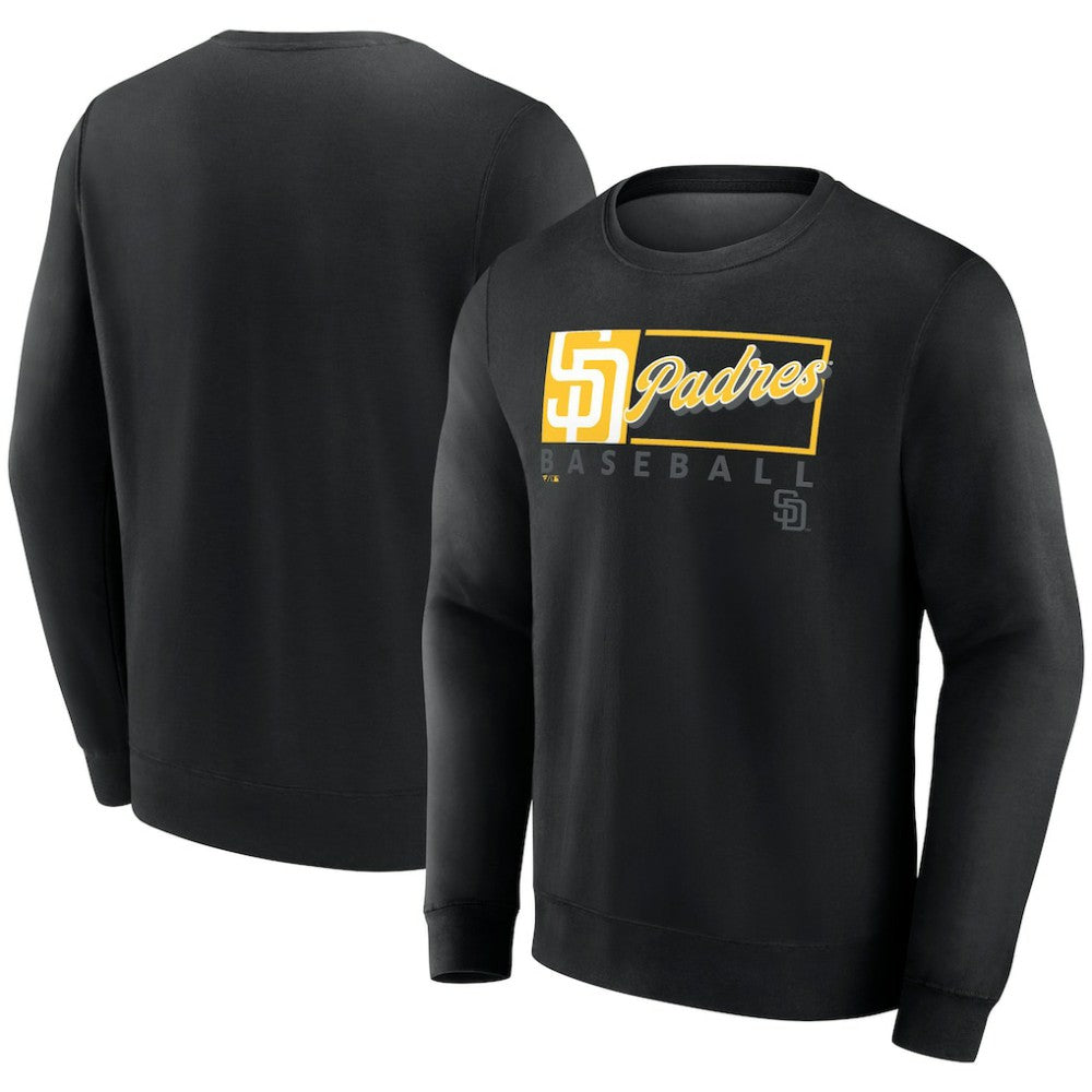 San Diego Padres Profile Big & Tall Pullover Sweatshirt - Black Pullover