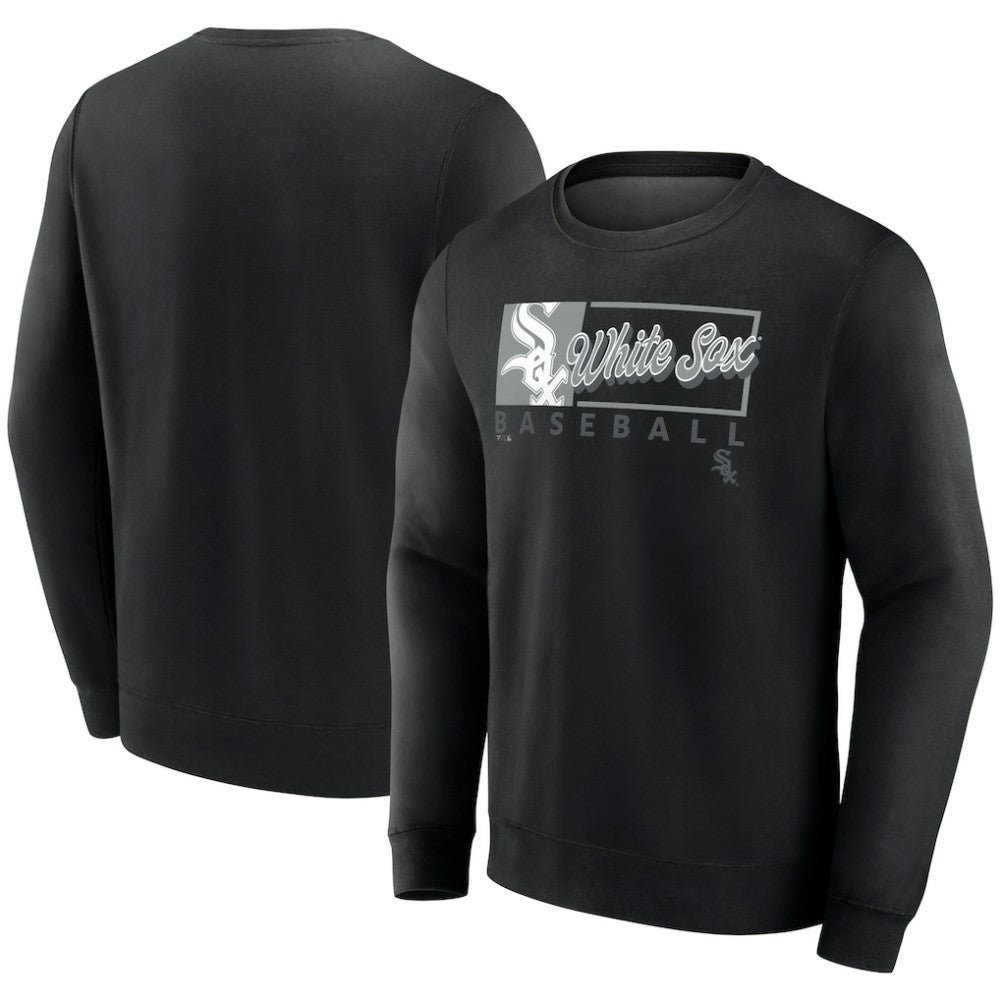 Chicago White Sox Profile Big & Tall Pullover Sweatshirt - Black Pullover