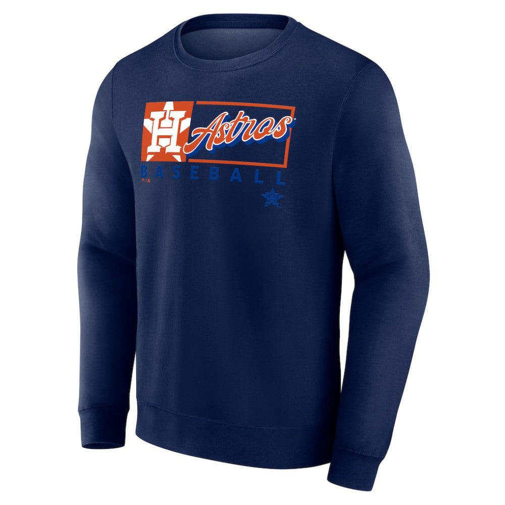 Houston Astros Profile Big & Tall Pullover Sweatshirt - Navy Pullover