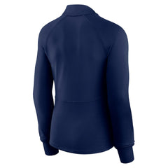 New York Yankees Fanatics Women's Elements Raglan Tri-Blend Quarter-Zip Top - Navy Tops