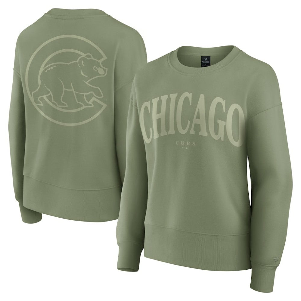 Chicago Cubs Fanatics Women's Elements Flow Pullover Sweatshirt - Green Pullover