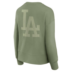 Los Angeles Dodgers Fanatics Women's Elements Flow Pullover Sweatshirt - Green Pullover
