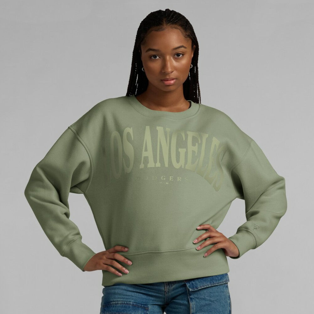 Los Angeles Dodgers Fanatics Women's Elements Flow Pullover Sweatshirt - Green Pullover