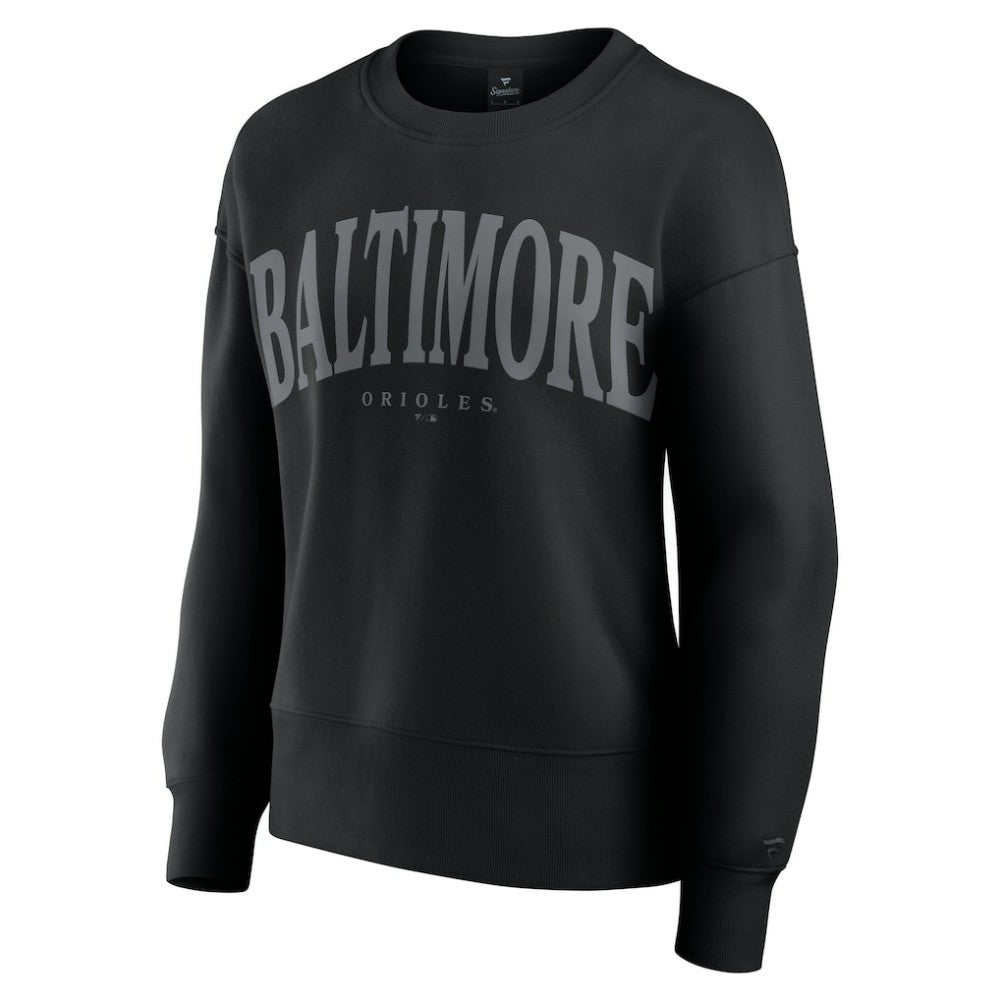 Baltimore Orioles Fanatics Women's Elements Flow Pullover Sweatshirt - Black Pullover
