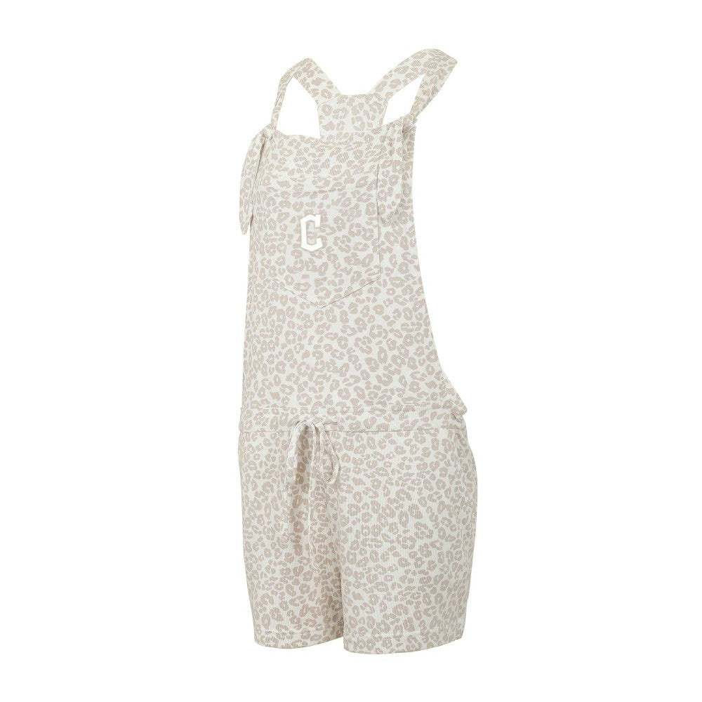 Cleveland Guardians Concepts Sport Women's Montana Hacci Knit Romper Overalls - Cream