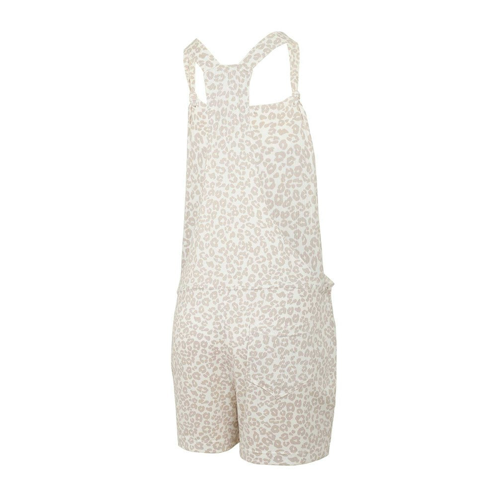 Cleveland Guardians Concepts Sport Women's Montana Hacci Knit Romper Overalls - Cream