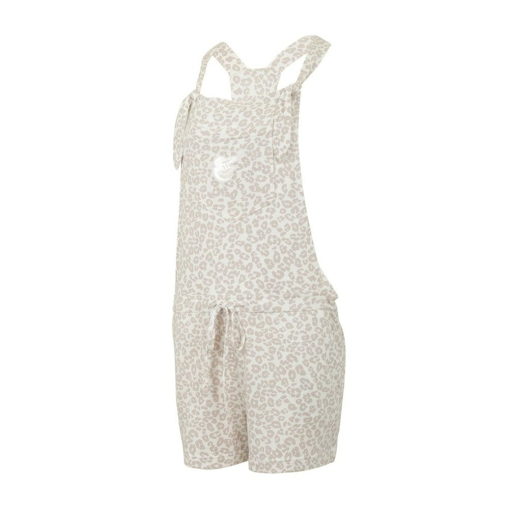 Baltimore Orioles Concepts Sport Women's Montana Hacci Knit Romper Overalls - Cream
