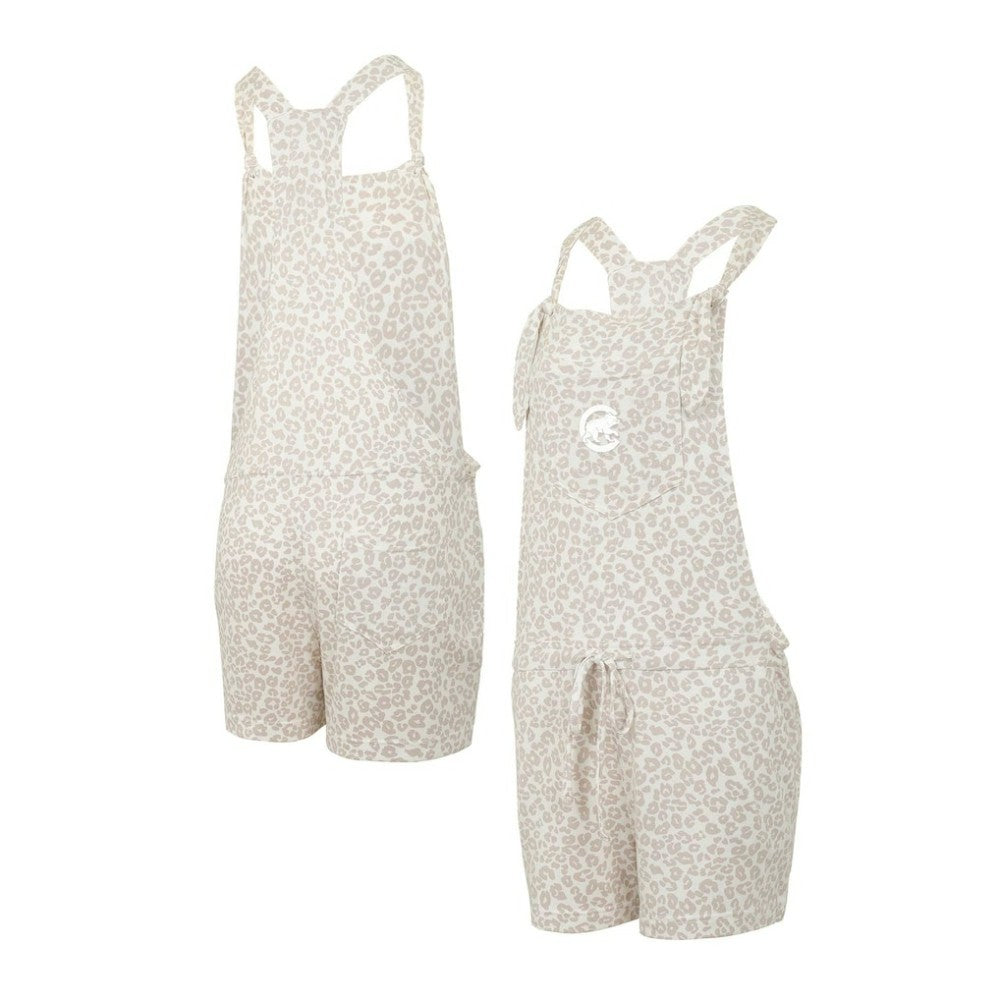 Chicago Cubs Concepts Sport Women's Montana Hacci Knit Romper Overalls - Cream