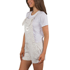 Cincinnati Reds Concepts Sport Women's Montana Hacci Knit Romper Overalls - Cream
