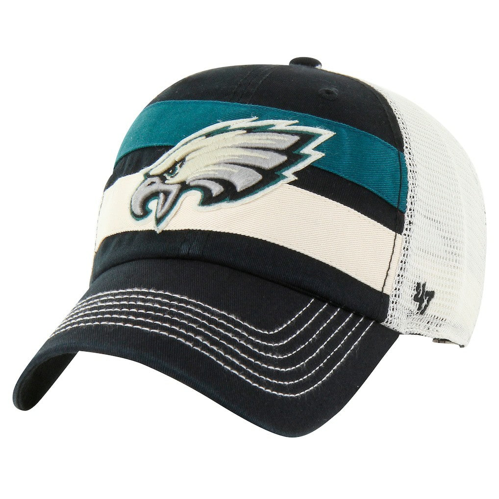 Philadelphia Eagles '47 Clubhouse Boon Clean-Up Trucker Adjustable Hat Black