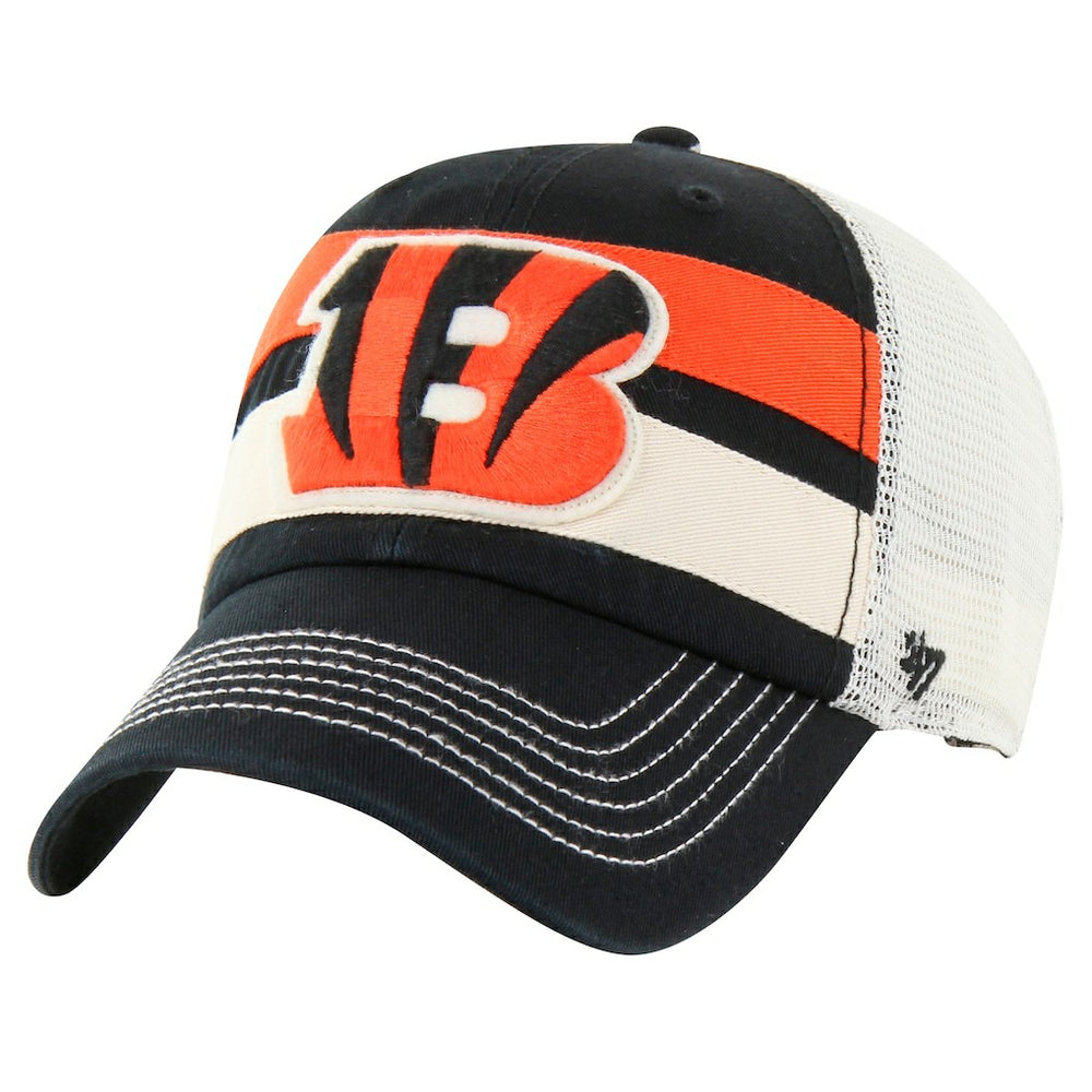 Cincinnati Bengals '47 Clubhouse Boon Clean-Up Trucker Adjustable Hat Black
