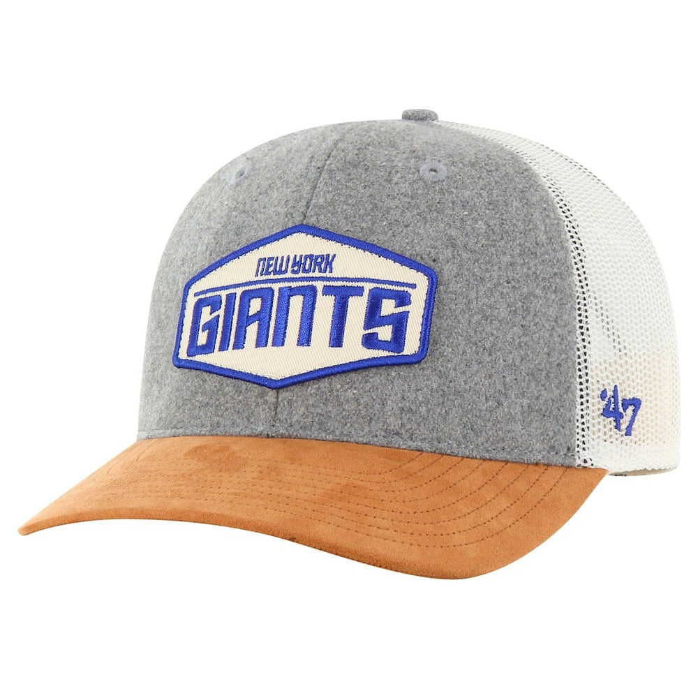 New York Giants '47 Drover Trucker Adjustable Hat Heather Gray/Tan