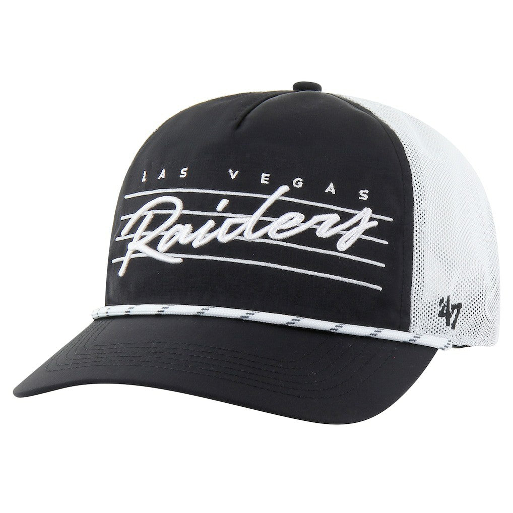 Las Vegas Raiders '47 Downburst Relaxed Hitch Trucker Adjustable Hat Black/White