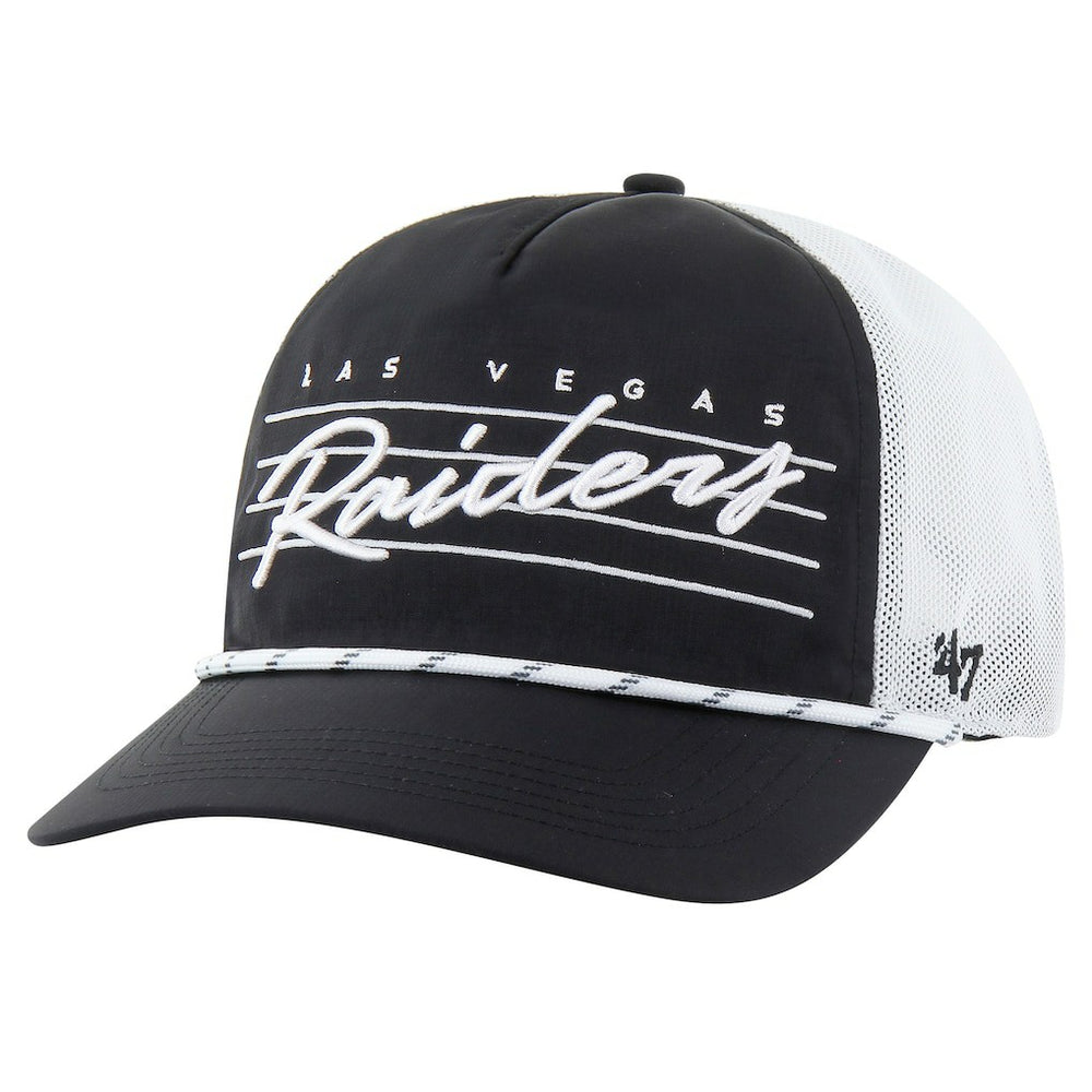 Las Vegas Raiders '47 Downburst Relaxed Hitch Trucker Adjustable Hat Black/White
