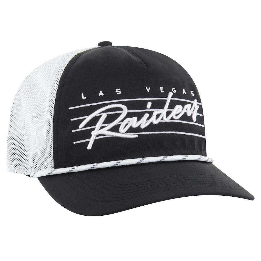 Las Vegas Raiders '47 Downburst Relaxed Hitch Trucker Adjustable Hat Black/White
