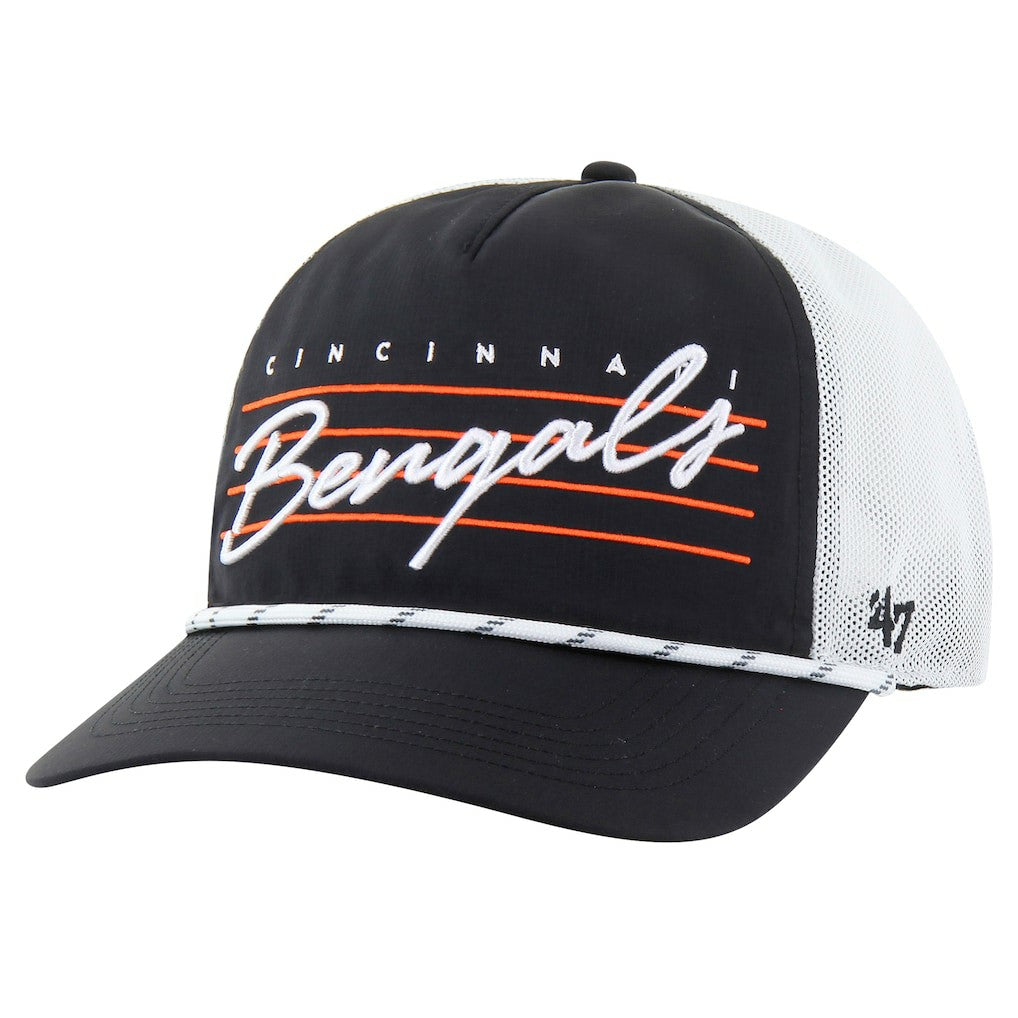 Cincinnati Bengals '47 Downburst Relaxed Hitch Trucker Adjustable Hat Black/White