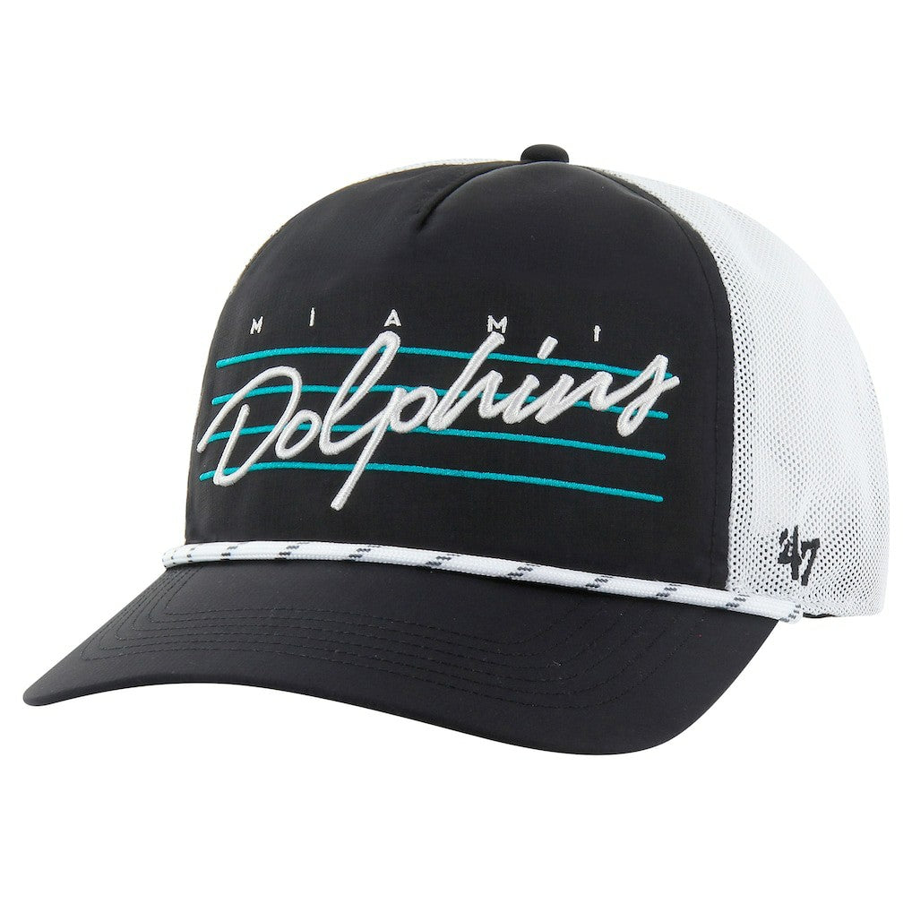 Miami Dolphins '47 Downburst Relaxed Hitch Trucker Adjustable Hat Black/White