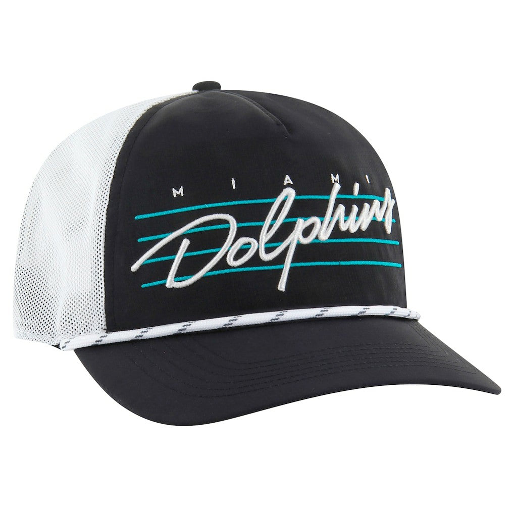 Miami Dolphins '47 Downburst Relaxed Hitch Trucker Adjustable Hat Black/White