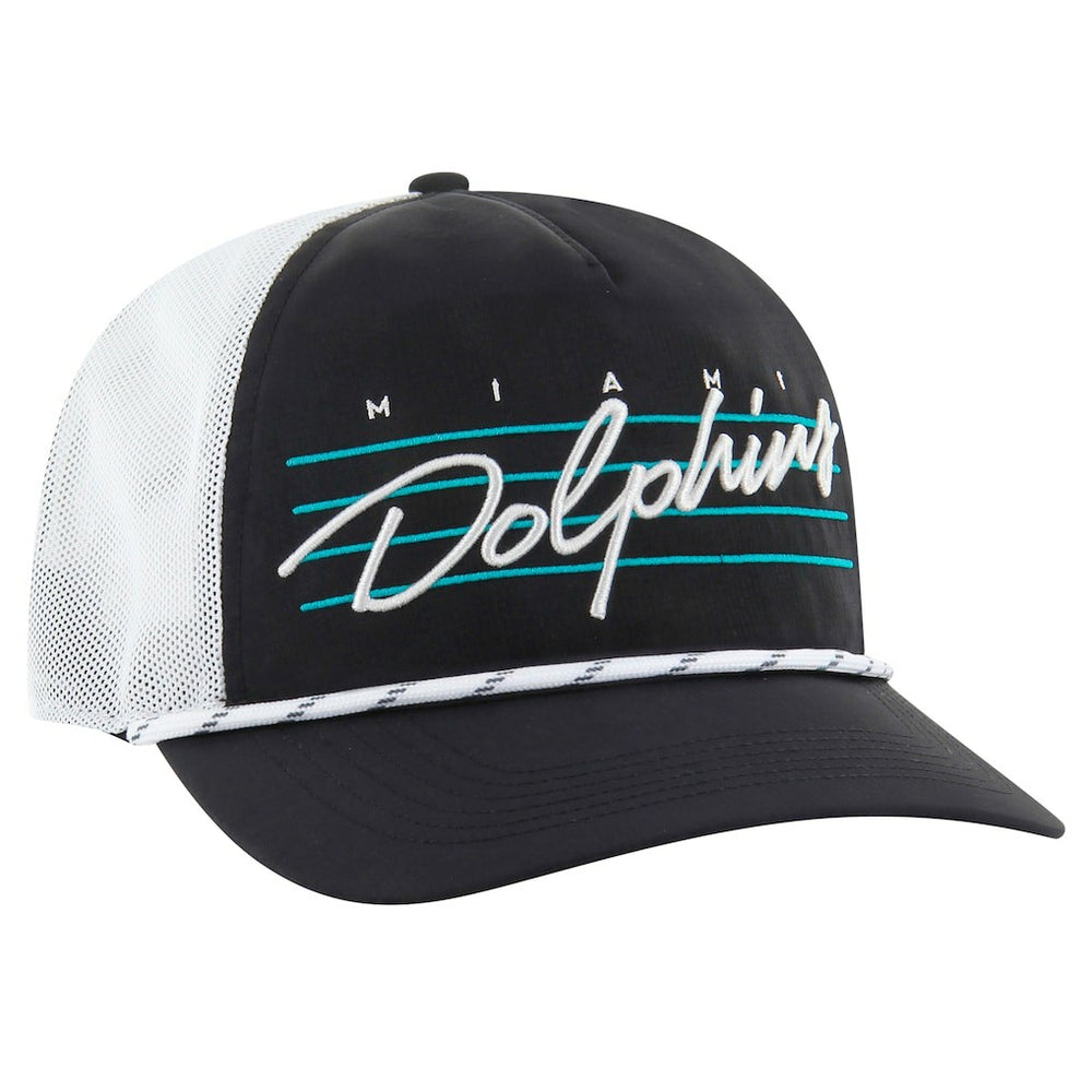 Miami Dolphins '47 Downburst Relaxed Hitch Trucker Adjustable Hat Black/White