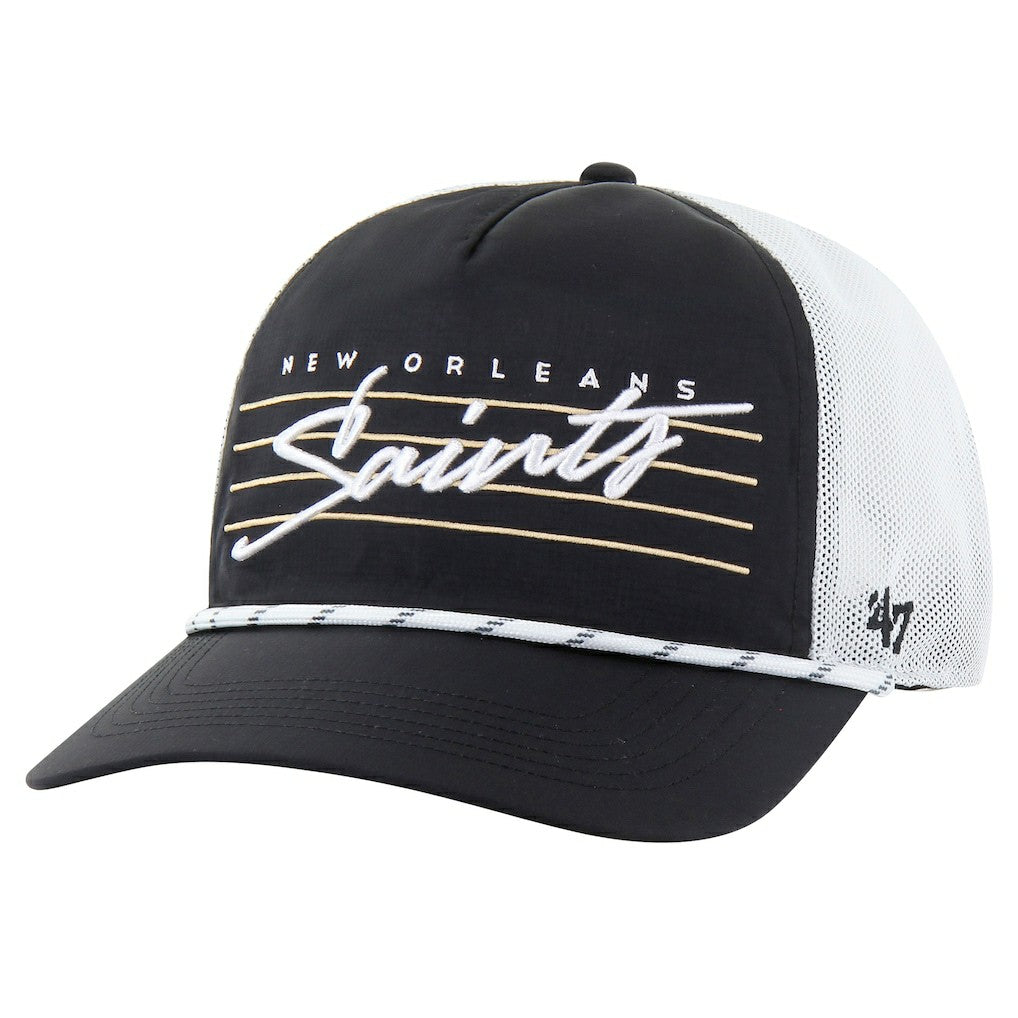 New Orleans Saints '47 Downburst Relaxed Hitch Trucker Adjustable Hat Black/White