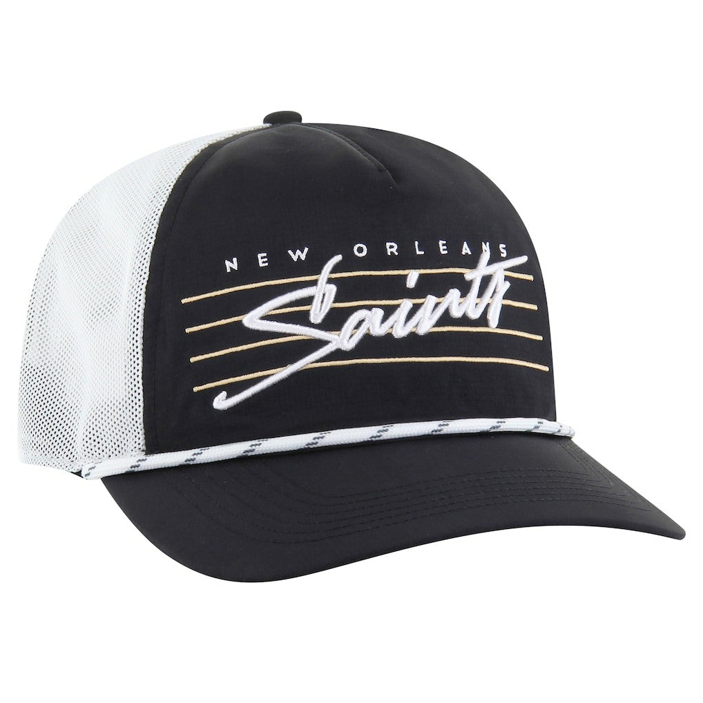 New Orleans Saints '47 Downburst Relaxed Hitch Trucker Adjustable Hat Black/White