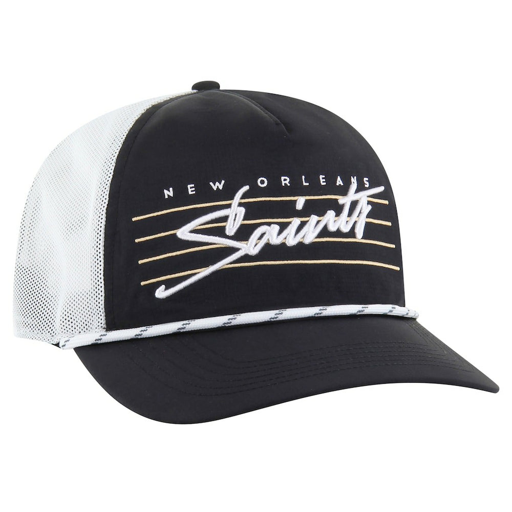 New Orleans Saints '47 Downburst Relaxed Hitch Trucker Adjustable Hat Black/White