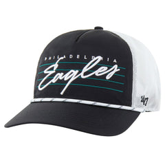 Philadelphia Eagles '47 Downburst Relaxed Hitch Trucker Adjustable Hat Black/White