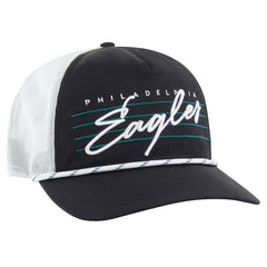 Philadelphia Eagles '47 Downburst Relaxed Hitch Trucker Adjustable Hat Black/White