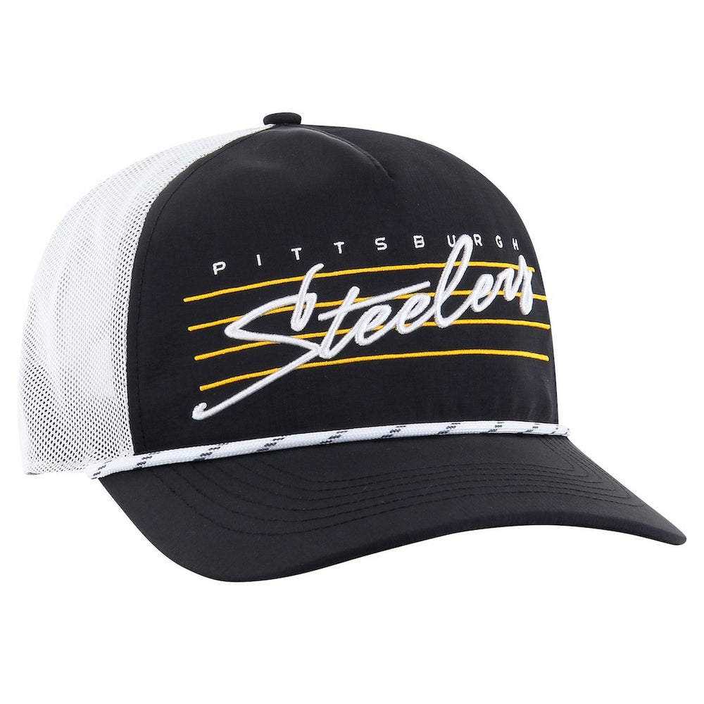 Pittsburgh Steelers '47 Downburst Relaxed Hitch Trucker Adjustable Hat Black/White