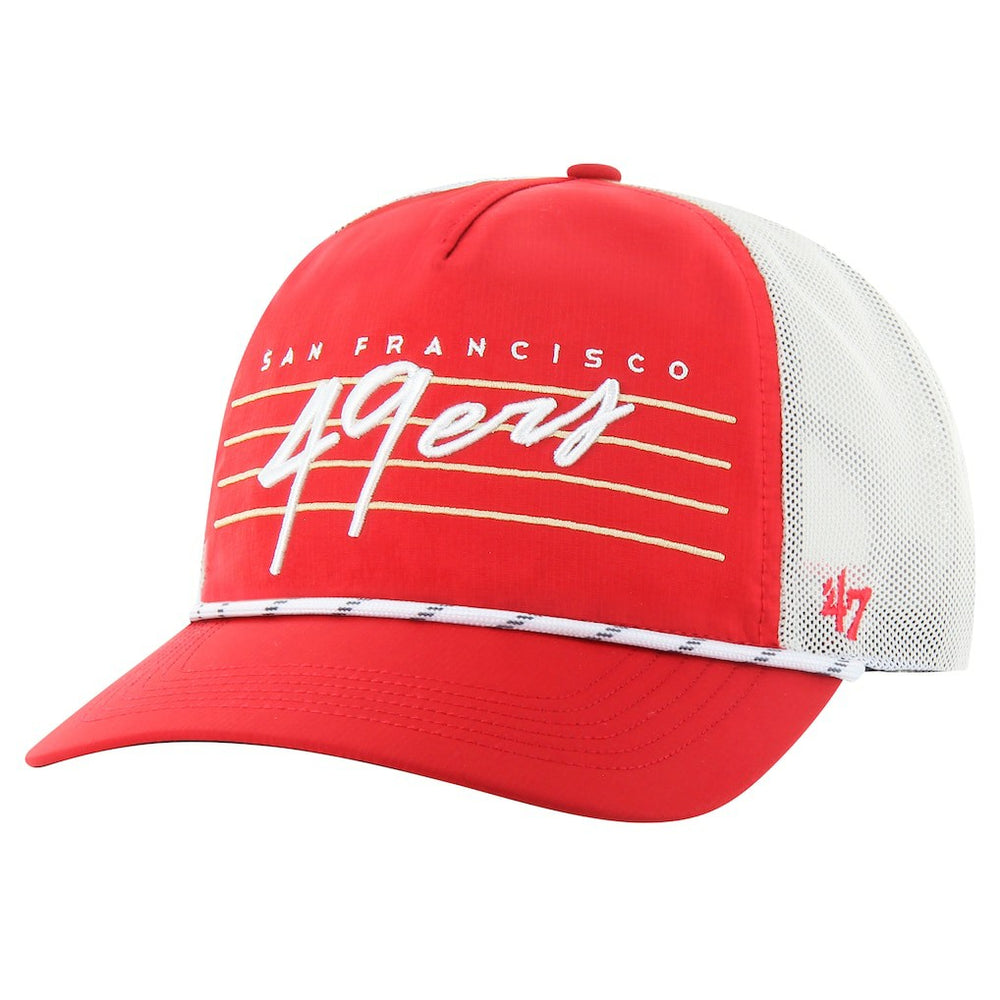 San Francisco 49ers '47 Downburst Relaxed Hitch Trucker Adjustable Hat Scarlet/White