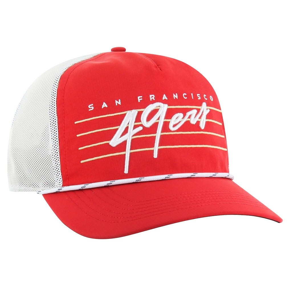San Francisco 49ers '47 Downburst Relaxed Hitch Trucker Adjustable Hat Scarlet/White