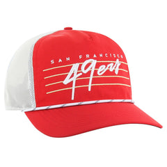 San Francisco 49ers '47 Downburst Relaxed Hitch Trucker Adjustable Hat Scarlet/White