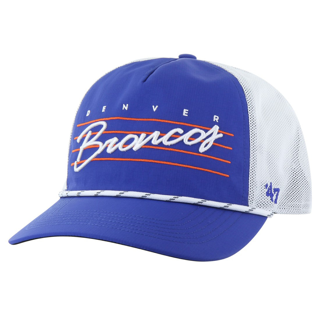Denver Broncos '47 Downburst Relaxed Hitch Trucker Adjustable Hat Royal/White