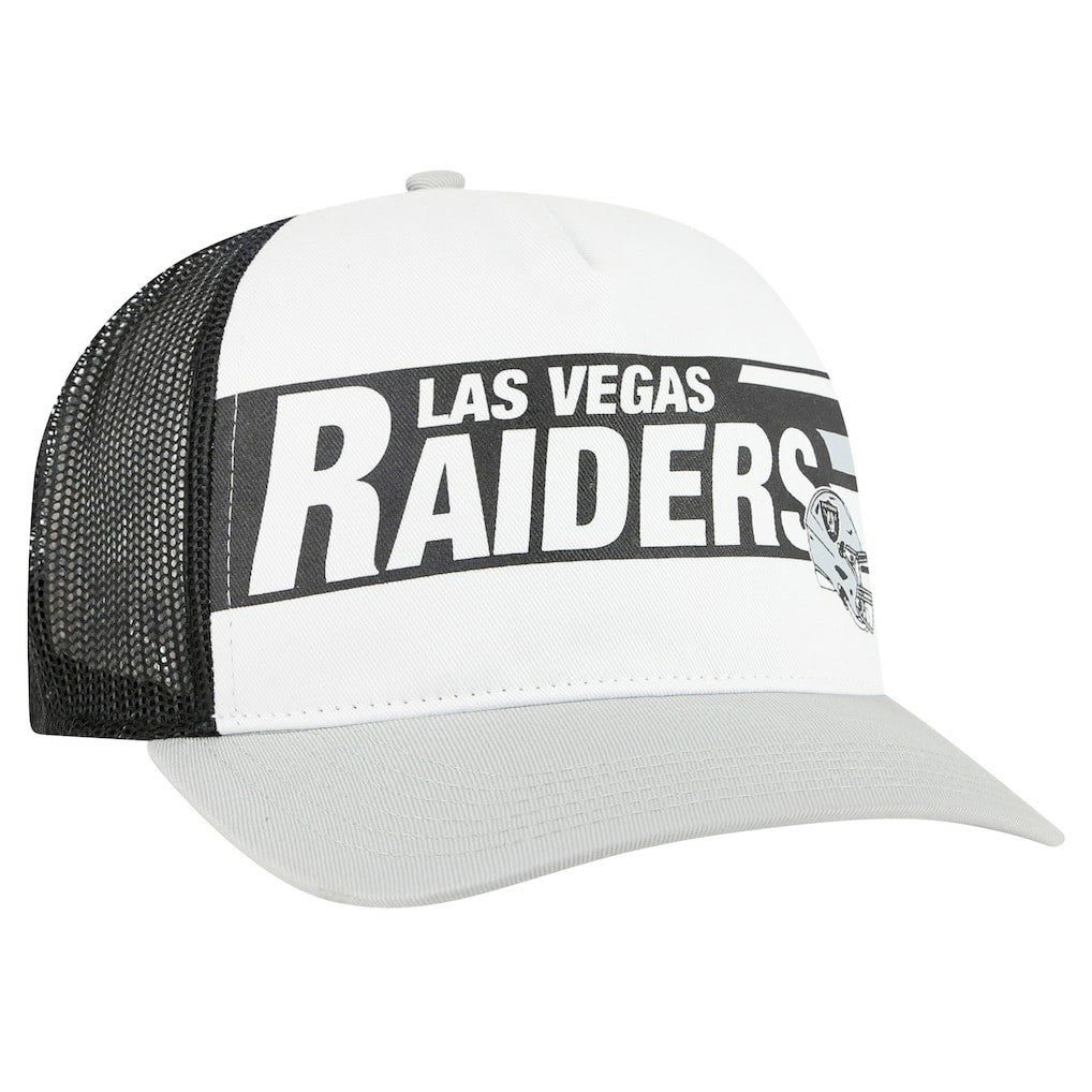 Las Vegas Raiders '47 Stack Line Hitch Trucker Adjustable Hat White/Gray
