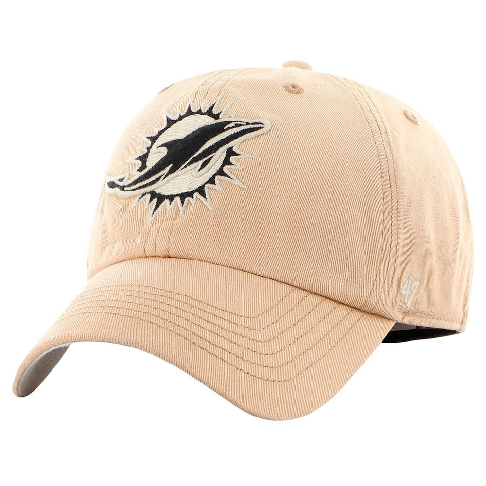 Miami Dolphins '47 Dusted Relaxed Franchise Fitted Hat Khaki