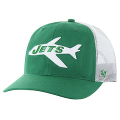 New York Jets '47 Team Unstructured Trucker Adjustable Hat Kelly Green/White