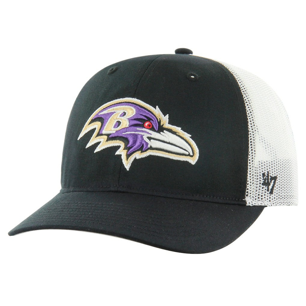 Baltimore Ravens '47 Team Unstructured Trucker Adjustable Hat Black/White