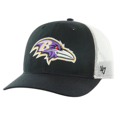 Baltimore Ravens '47 Team Unstructured Trucker Adjustable Hat Black/White