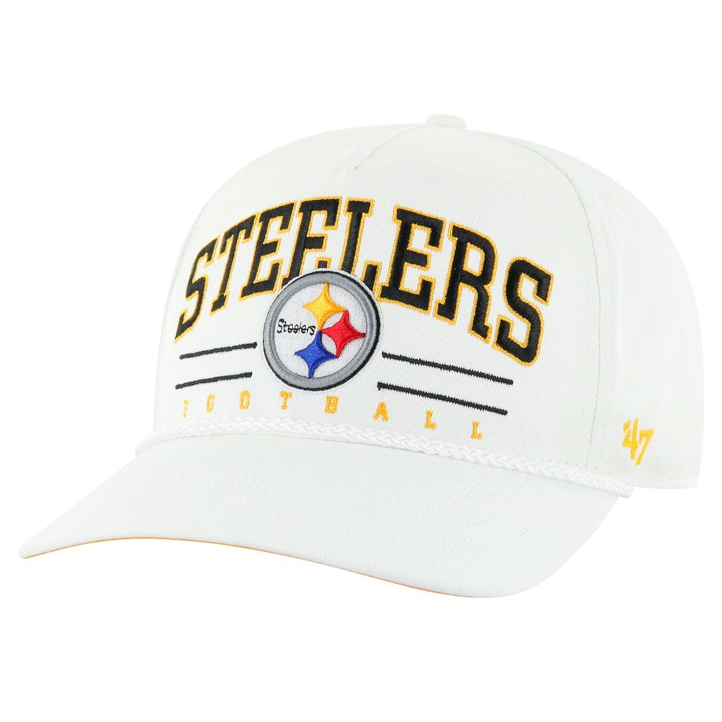 Pittsburgh Steelers '47 Roscoe Hitch Rope Adjustable Hat White
