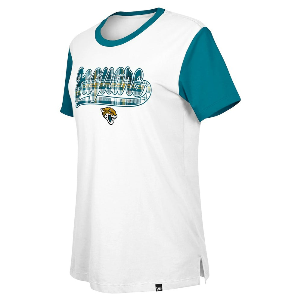 Jacksonville Jaguars New Era Women's 3rd Down T-Shirt White/Teal