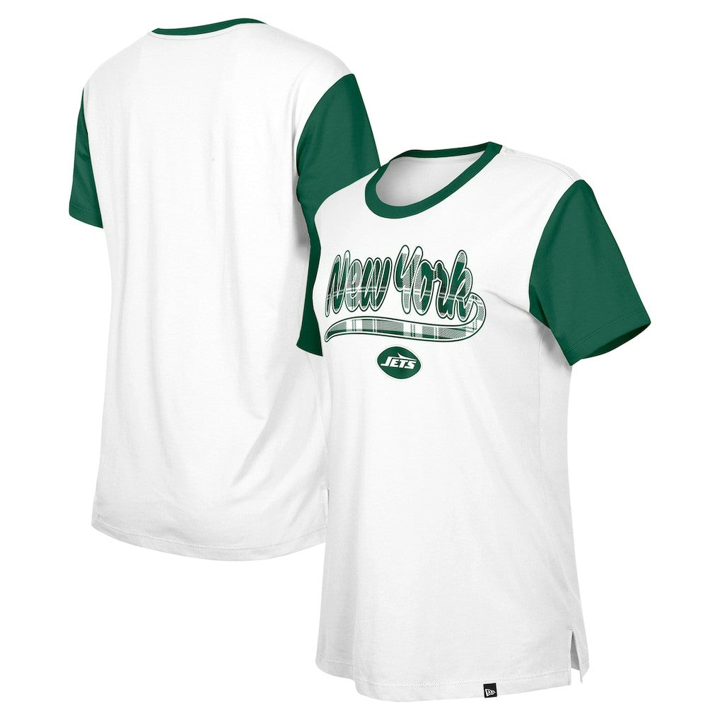 New York Jets New Era Women's 3rd Down T-Shirt White/Green