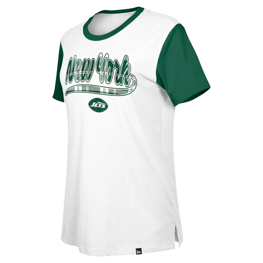 New York Jets New Era Women's 3rd Down T-Shirt White/Green