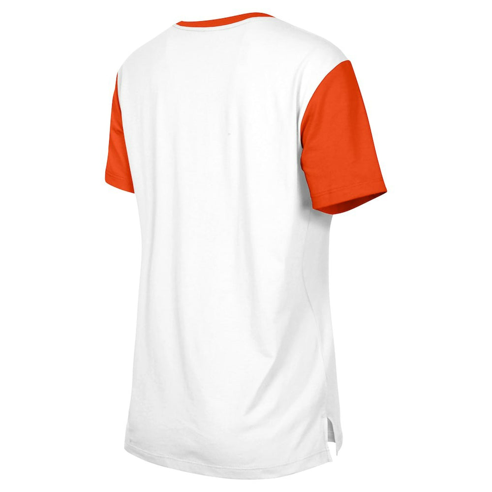 Cincinnati Bengals New Era Women's 3rd Down T-Shirt White/Orange